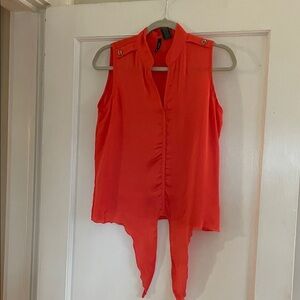 GUC Orange Satin Shirt